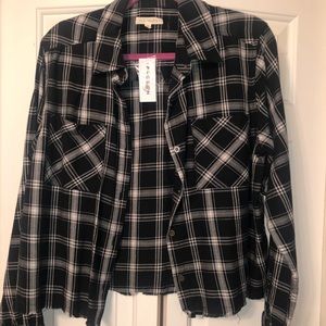 Cropped flannel, never worn